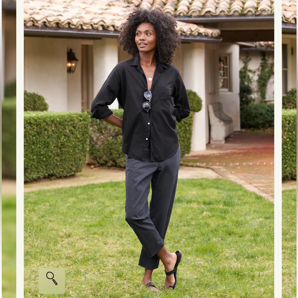 Frank & Eileen Wicklow Pant Womens 2 Navy Italian Chino Performance Twill Ankle